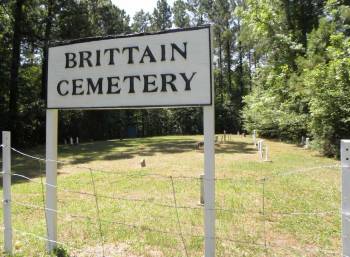 Brittain Cemetery Sign